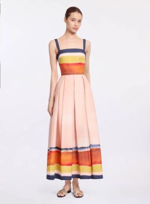 Printed Cotton Midi Dress