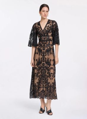 Sequin Embroidered Lace Dress (D1004NR26TUL02)