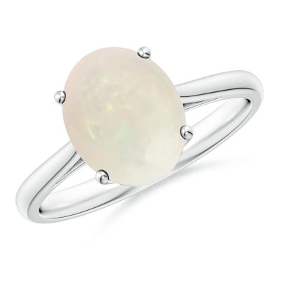 Oval Solitaire Opal Cocktail Ring