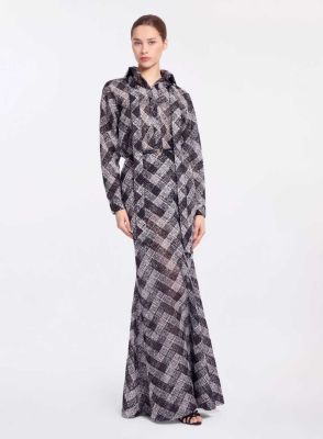 Chevron Long Skirt