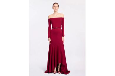 Structured Jersey Long Dress