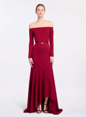 Structured Jersey Long Dress