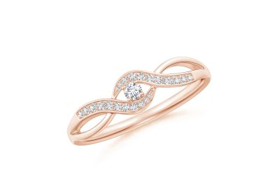 Solitaire Round Diamond Infinity Promise Ring