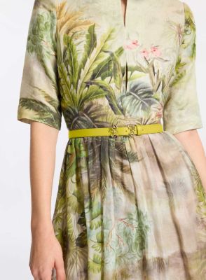 Elie Saab Leather Belt (Sand Gold)