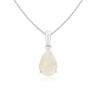 Pear-Shaped Opal Solitaire Pendant