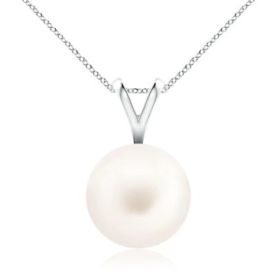 Freshwater Pearl Solitaire V-Bale Pendant