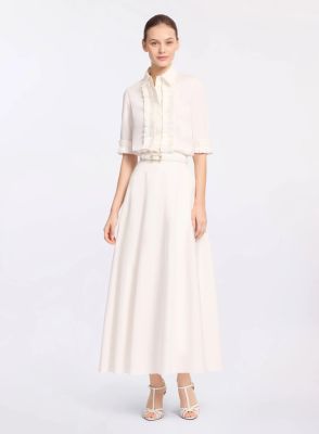 Cotton Skirt (Powder White)