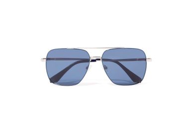 Harry Aviator Polarized Sunglasses (Silver / Blue)