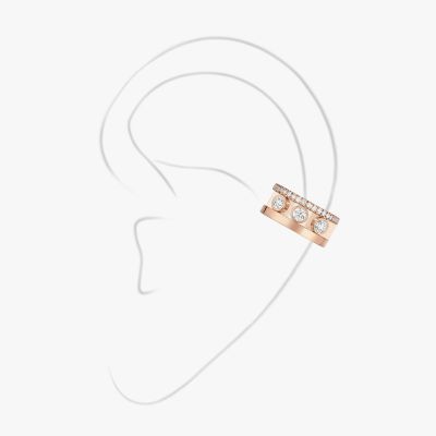 Move Romane Pink Gold Diamond Earring Clip