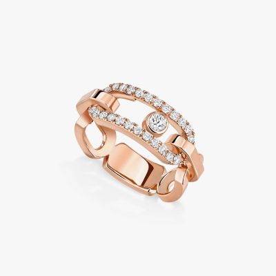 Move Link Pink Gold Ring