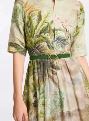 Elie Saab Leather Belt (Savannah Green)