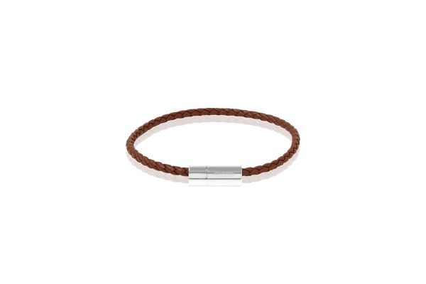 Gianni Bracelet Sterling Silver Clasp Brown