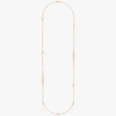 Move Uno Pink Gold Diamond Necklace