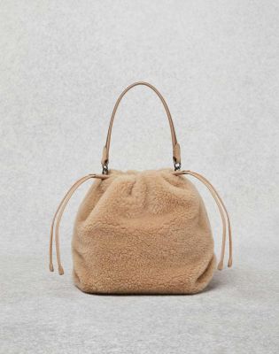 Fleecy Virgin Wool And Cashmere Bag (Honey)