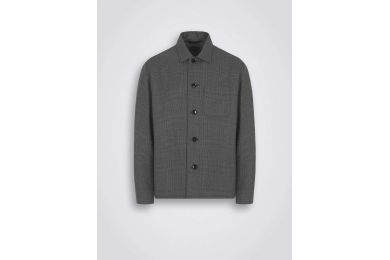 Dark Grey Super 180's Virgin Wool Workwear Shirt