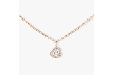Joy Cœur 0.15-carat Diamond Pink Gold Necklace