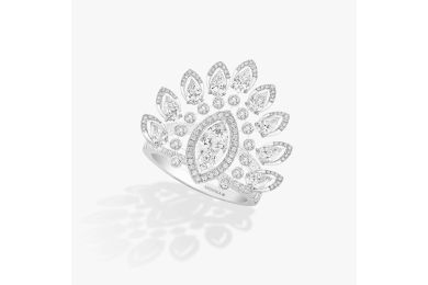 Marquise Desert Bloom White Gold Diamond Ring