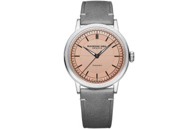 Millesime Men's Automatic Grey Leather Strap Watch