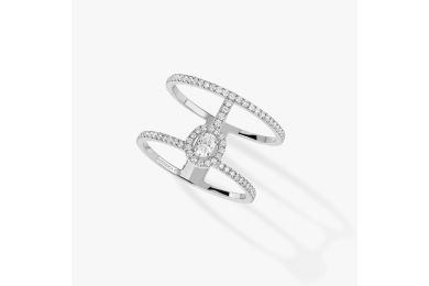 Glam'Azone 2 Rows Pavé White Gold Diamond Ring