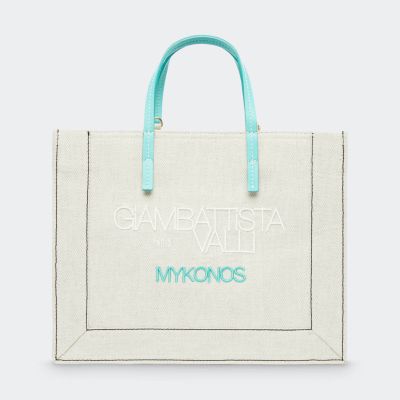 Blue “Mykonos” Shopping Bag