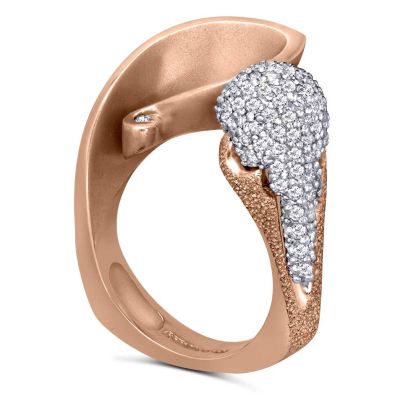 Gold Calla Ring With Diamonds