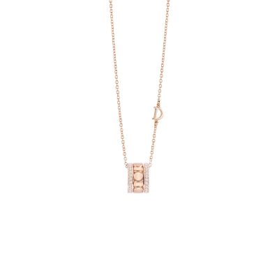 Belle Époque Reel Pink Gold And Diamonds Necklace