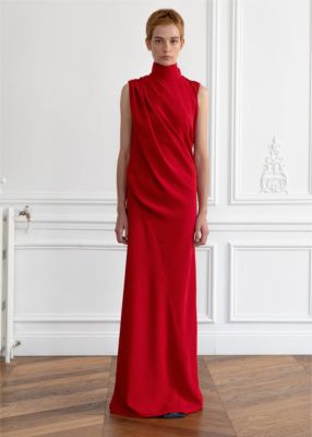 Draped Long Dress