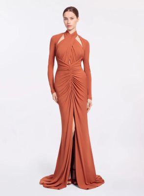 Jersey Long Dress (Marchesa Orange)