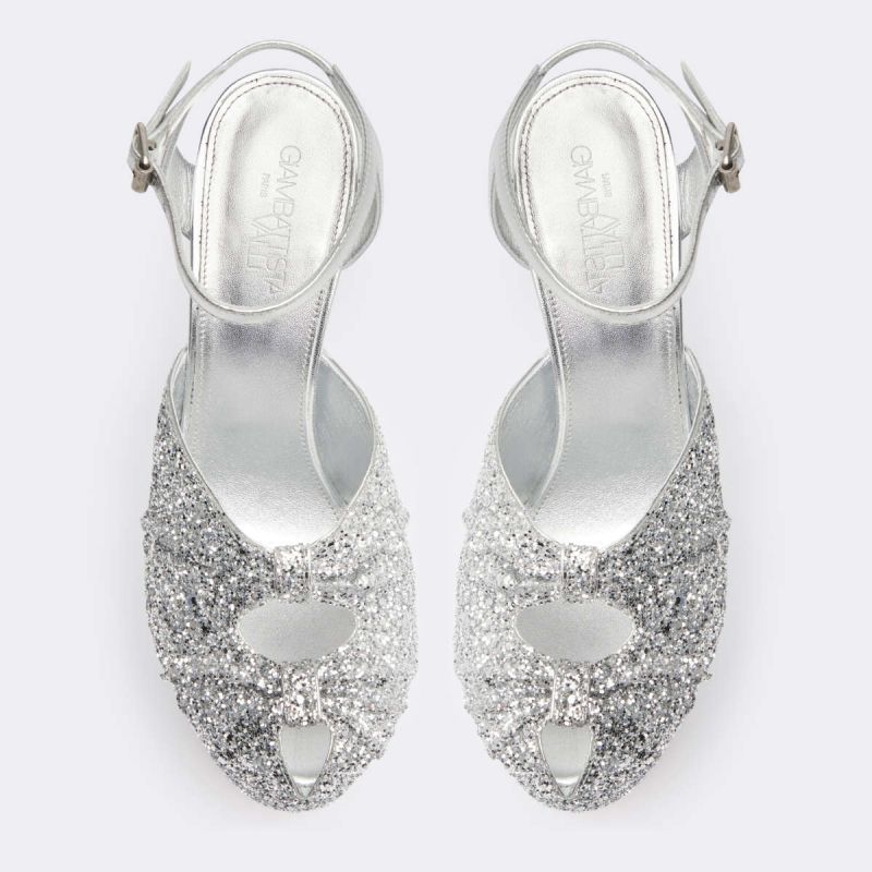 Giambattista Valli Boutique Hyundai Main Seoul Silver Glitter Platform