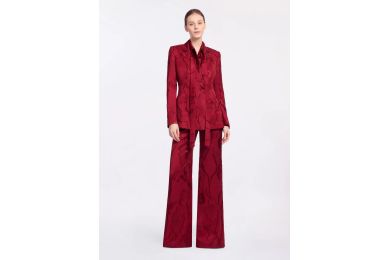 Flared Jacquard Pants