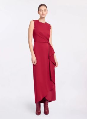 Stud Embellished Cady Dress