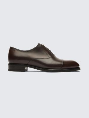 Brown Calfskin Oxford Shoes