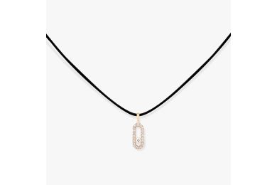 Messika CARE(S) Pavé Pink Gold Diamond Necklace
