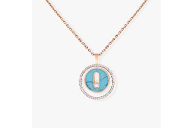 Turquoise Lucky Move PM Pink Gold Necklace