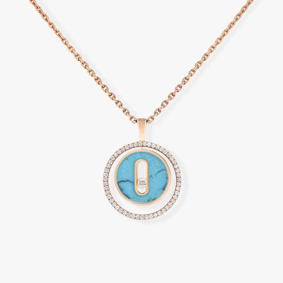 Turquoise Lucky Move PM Pink Gold Necklace