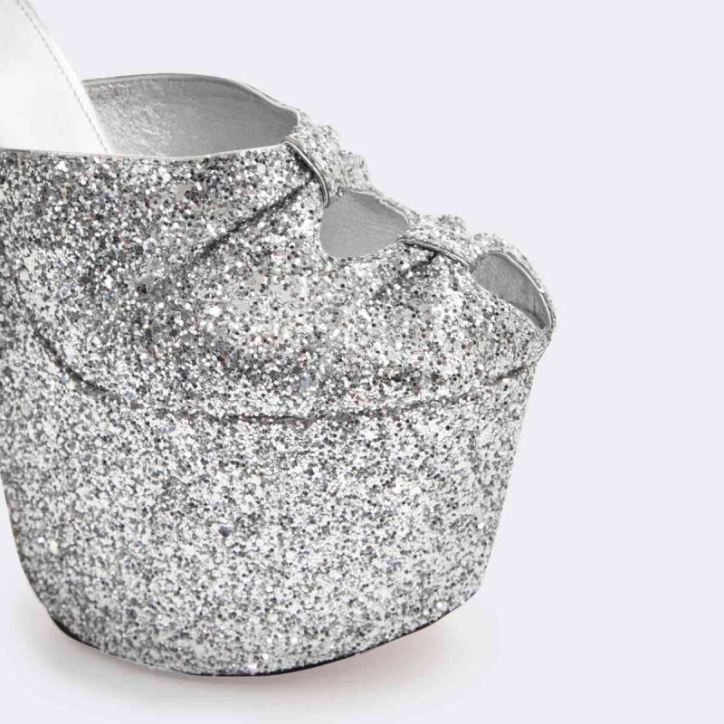 Giambattista Valli Boutique Hyundai Main Seoul Silver Glitter Platform