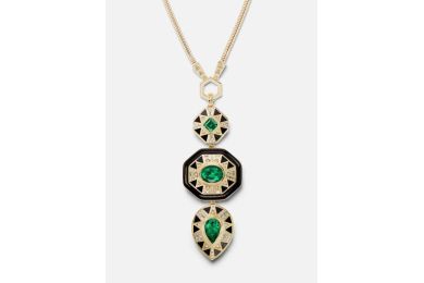 HG X Muzo Emerald Totem Pendant Necklace Set