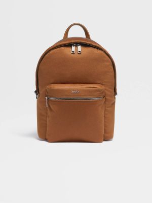 Vicuna Color Cashmere Hoodie Backpack