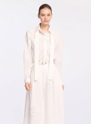Monogram Embroidered Cotton Shirt