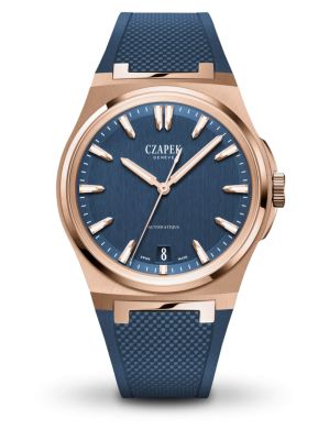 Mount Erebus Deep Blue Rose Gold And Rubber