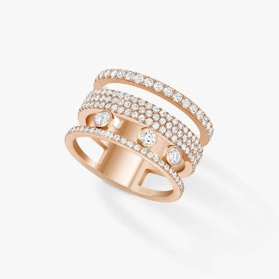 Move Romane GM Pavé Pink Gold Diamond Ring