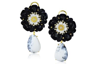Blossom Convertible Earrings with Onyx & Agate