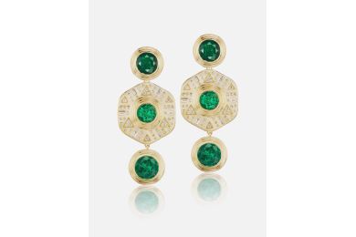 Harwell Godfrey X Muzo Emerald Drop Earrings