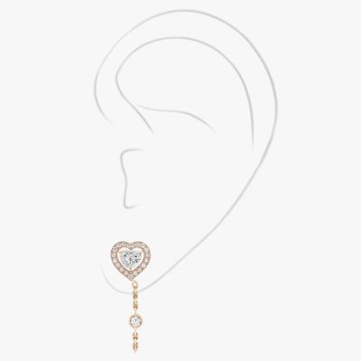 Joy Cœur 0.15-carat Single Diamond Chain Earring