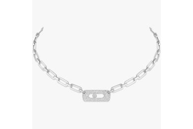 My Move White Gold Diamond Necklace