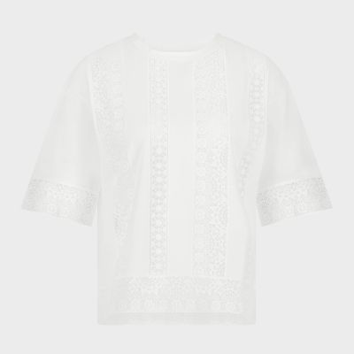 White Macrame T-Shirt