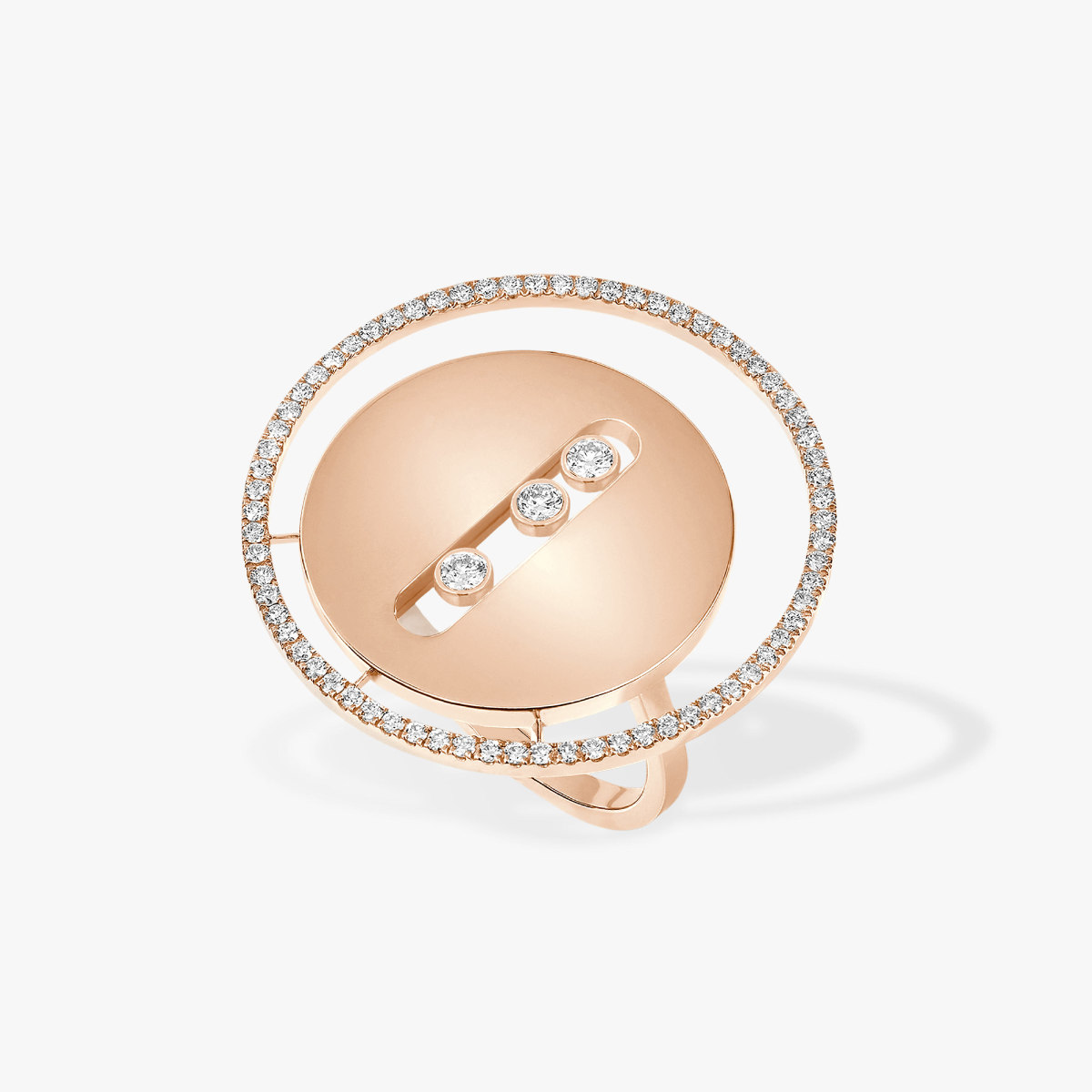 Messika Boutique Luxembourg: Move Romane Pink Gold Diamond Ring - Luxferity
