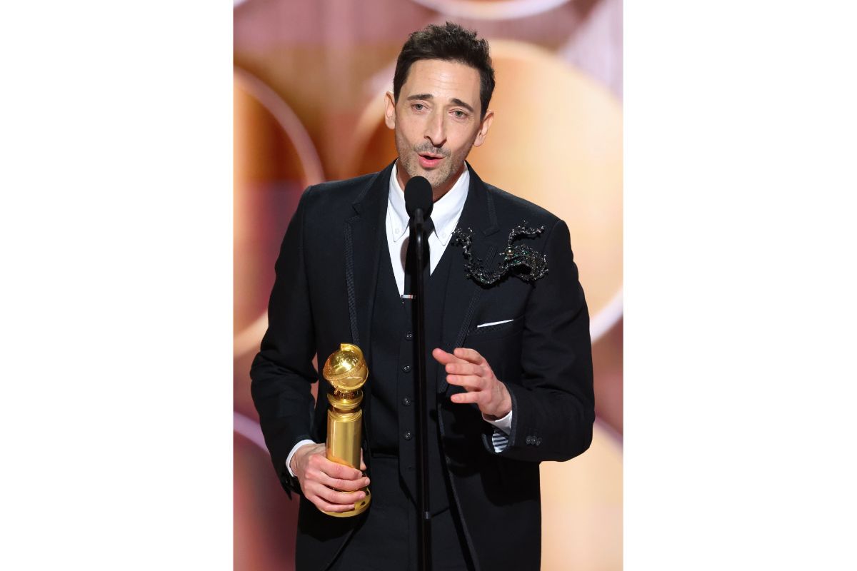 Adrien Brody In Thom Browne At The 82nd Annual Golden Globe Awards