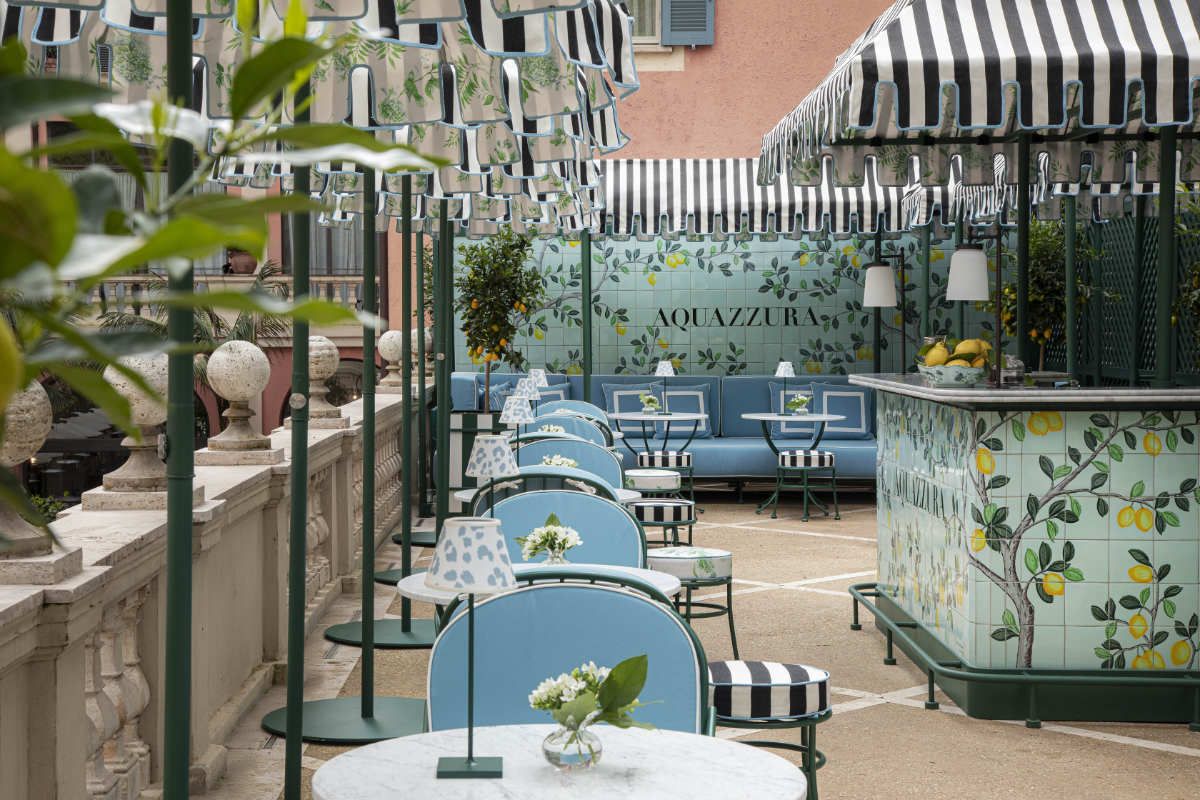 Aquazzura Unveils Its First Bar At Hotel De Russie In Rome