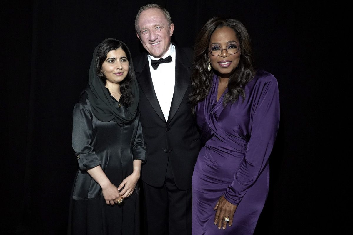 Selma Hayek-Pinault And Oprah Winfrey In Boucheron At "The Kering Foundation's" Caring For Women Dinner
